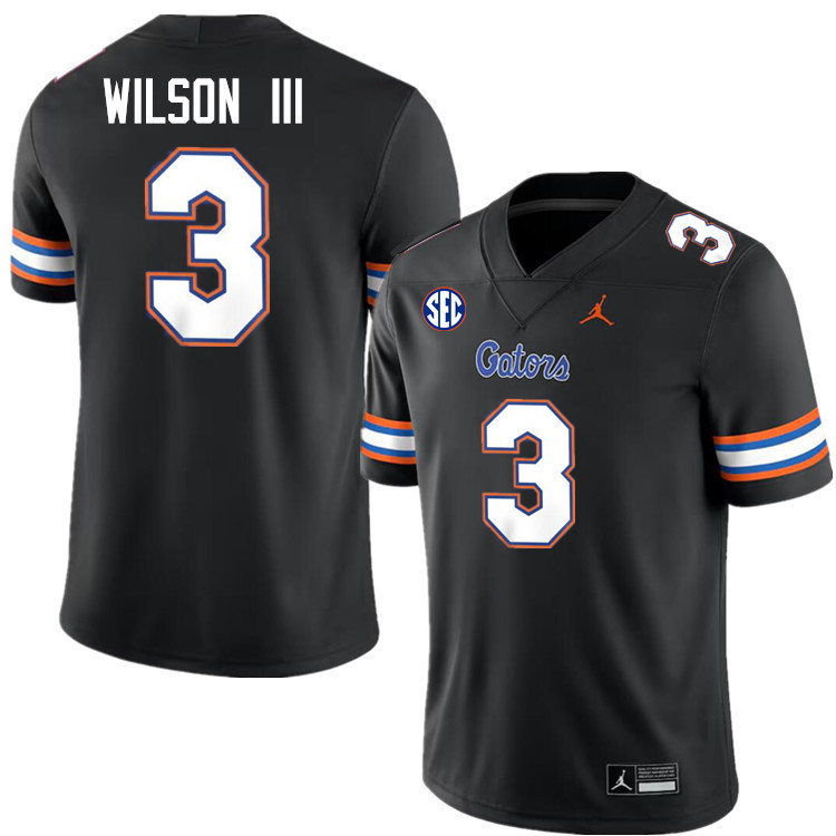 Eugene Wilson III Florida Jersey,Florida Gators #3 Eugene Wilson III Jersey Youth Uniforms-Black